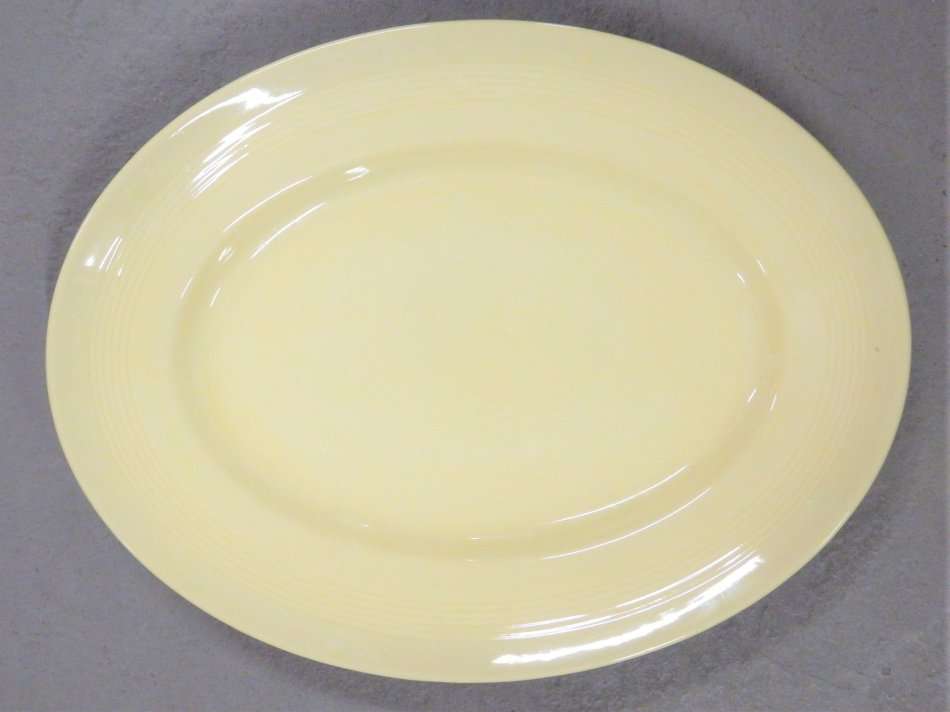 Crockery Woods Ware Jasmine yellow meat platter 36cm was listed for